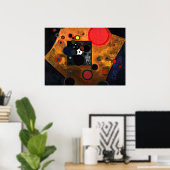 Kandinsky - Akzent auf der Rose Poster (Heimbüro)
