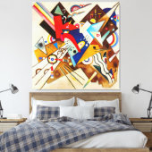 KANDINSKY - AKZENTUIERTE CORNERS (1922) - Bauhaus Leinwanddruck (Insitu (Schlafzimmer))