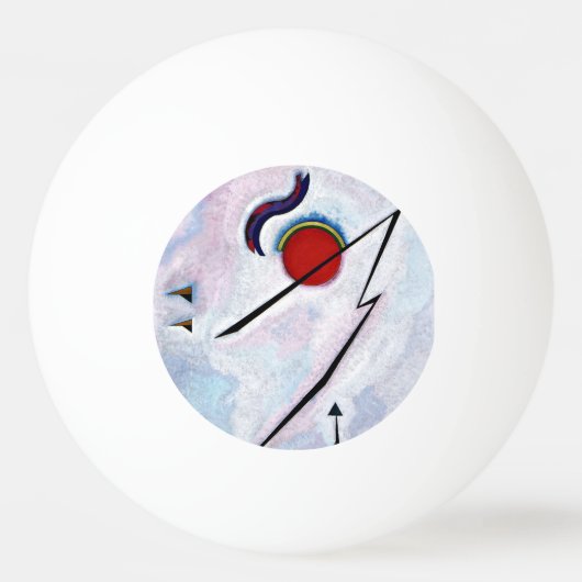 Kandinsky - Angular Line Tischtennisball (Vorderseite)