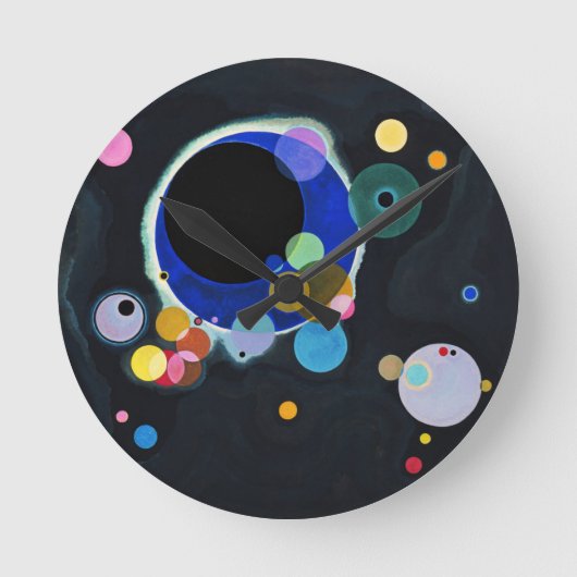 Kandinsky Artwork Runde Wanduhr (Vorderseite)