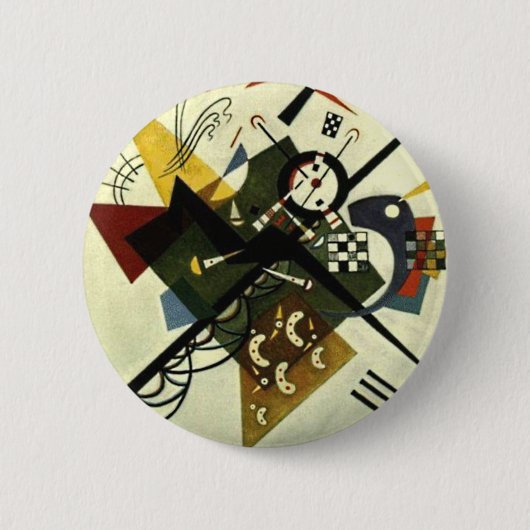 Kandinsky auf Weiß II Button (Vorderseite)