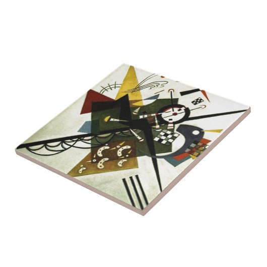 Kandinsky auf Weiß II Fliese (Seite)