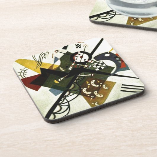 Kandinsky auf Weiß II Getränkeuntersetzer (Linke Seite)
