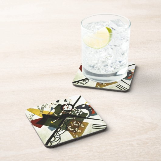 Kandinsky auf Weiß II Getränkeuntersetzer (Rechte Seite)