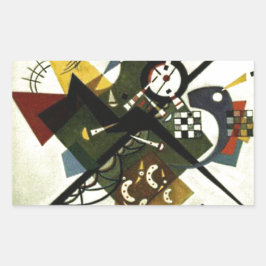 Kandinsky auf Weiß II Rechteckiger Aufkleber