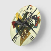 Kandinsky auf Weiß II Runde Wanduhr (Winkel)