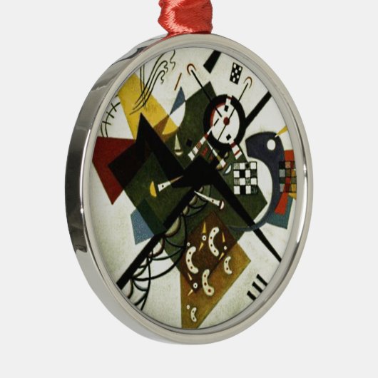 Kandinsky auf Weiß II Silbernes Ornament (Rechts)