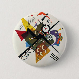 Kandinsky auf zwei Abstrakten weißen Gemälden Button
