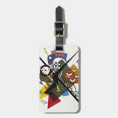 Kandinsky auf zwei Abstrakten weißen Gemälden Gepäckanhänger (Vorderseite vertikal)