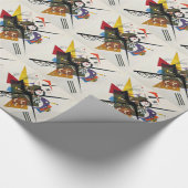 Kandinsky auf zwei Abstrakten weißen Gemälden Geschenkpapier (Ecke)