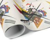 Kandinsky auf zwei Abstrakten weißen Gemälden Geschenkpapier (Rolleneckpunkt)