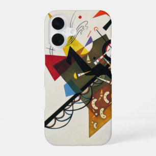 Kandinsky auf zwei Abstrakten weißen Gemälden iPhone 16 Hülle