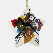 Kandinsky auf zwei Abstrakten weißen Gemälden Keramik Ornament (Rechts)