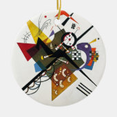 Kandinsky auf zwei Abstrakten weißen Gemälden Keramik Ornament (Vorne)