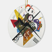 Kandinsky auf zwei Abstrakten weißen Gemälden Keramik Ornament (Links)