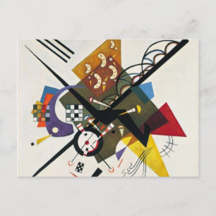 Kandinsky auf zwei Abstrakten weißen Gemälden Postkarte