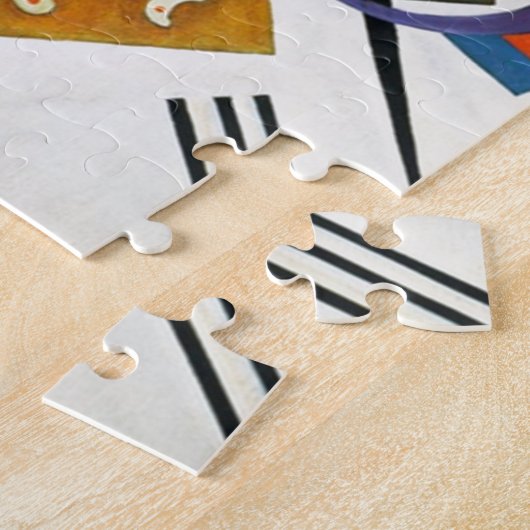 Kandinsky auf zwei Abstrakten weißen Gemälden Puzzle (Seite)