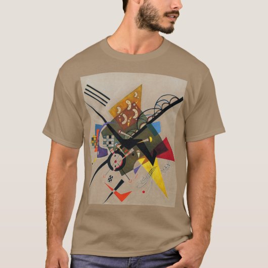 Kandinsky auf zwei Abstrakten weißen Gemälden T-Shirt (Vorderseite)