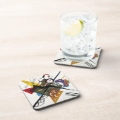 Kandinsky auf zwei Abstrakten weißen Gemälden Untersetzer (Rechte Seite)