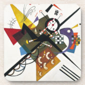 Kandinsky auf zwei Abstrakten weißen Gemälden Untersetzer (Vorderseite)