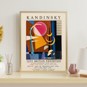Kandinsky-Ausstellungsplakat   Abstrakte Geometrie Poster