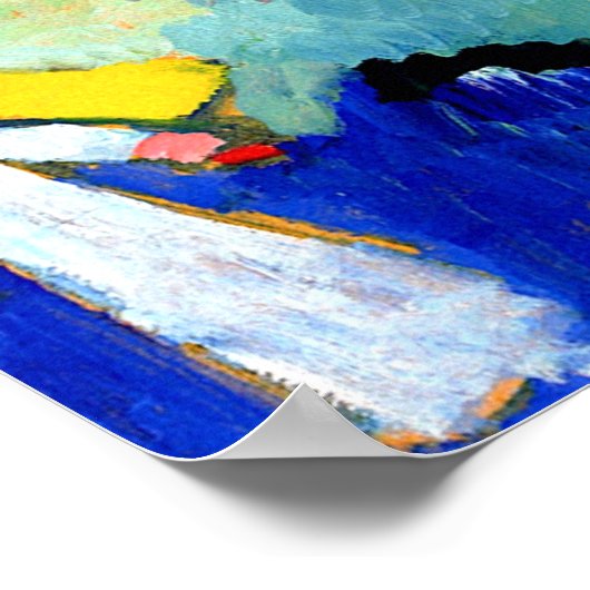 Kandinsky - Beach Scene Poster (Ecke)