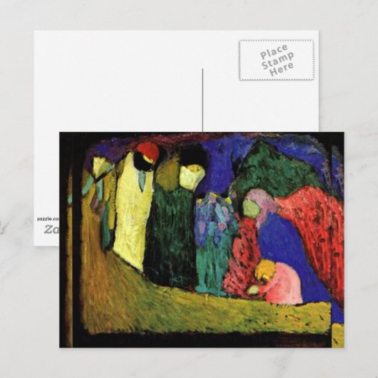 Kandinsky - Begegnung Postkarte (Vorne/Hinten)