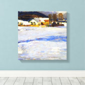 Kandinsky - Bei Starnberg - Winter, Leinwanddruck (Insitu (Holzboden))