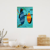 Kandinsky - Beide gestreift Poster (Küche)