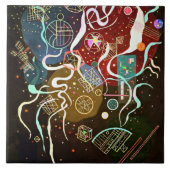 Kandinsky, Bewegung I, Keramik Tile Fliese (Vorderseite)
