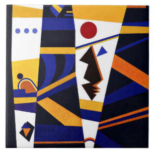 Kandinsky - Bindende, bunte abstrakte Kunstwerke Fliese