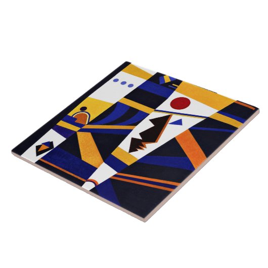 Kandinsky - Bindende, bunte abstrakte Kunstwerke Fliese (Seite)