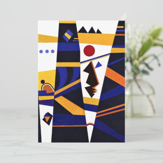 Kandinsky - Bindende, bunte abstrakte Kunstwerke Karte (Stehend Vorderseite)