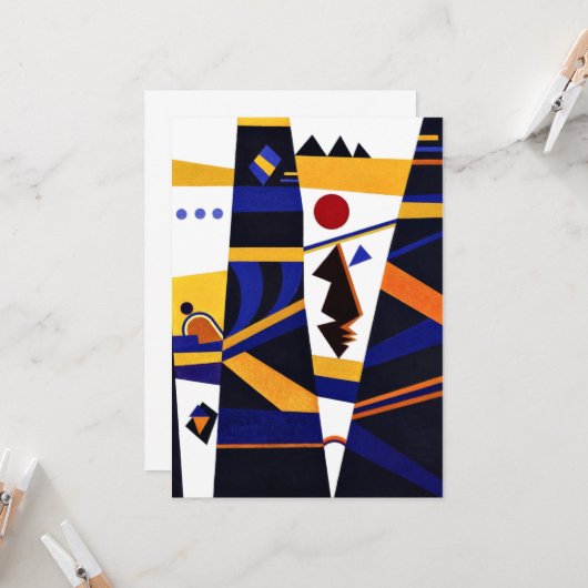 Kandinsky - Bindende, bunte abstrakte Kunstwerke Karte (Vorderseite/Rückseite Beispiel)