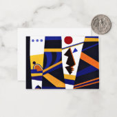 Kandinsky - Bindende, bunte abstrakte Kunstwerke Mitteilungskarte (Vorderseite/Rückseite Beispiel)