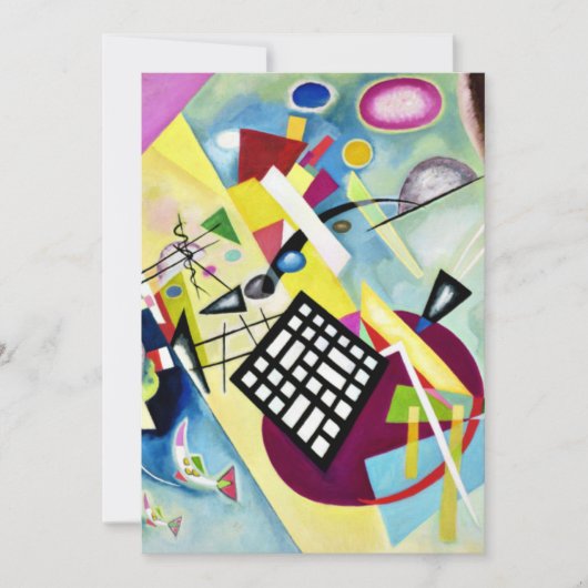 Kandinsky - Black Grid, beliebte abstrakte Kunst, Karte (Vorderseite)