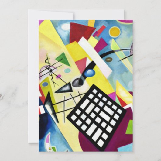 Kandinsky - Black Grid, beliebte abstrakte Kunst, Karte (Rückseite)