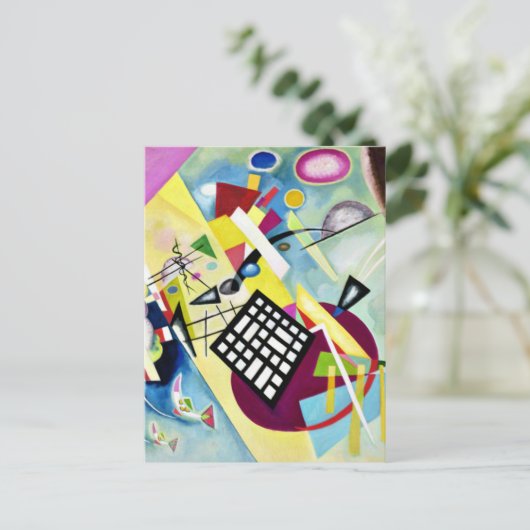 Kandinsky - Black Grid, beliebte abstrakte Kunst, Postkarte (Stehend Vorderseite)