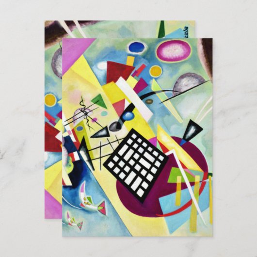 Kandinsky - Black Grid, beliebte abstrakte Kunst, Postkarte (Vorne/Hinten)