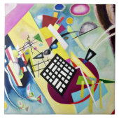Kandinsky - Black Grid Fliese (Vorderseite)