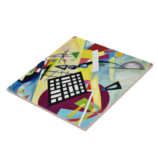 Kandinsky - Black Grid Fliese (Seite)