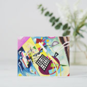 Kandinsky Black Grid Postcard Postkarte (Stehend Vorderseite)