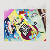 Kandinsky Black Grid Postcard Postkarte (Vorderseite)