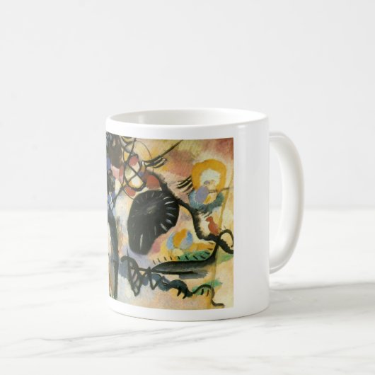 Kandinsky Black Spot Abstrakt Artwork Kaffeetasse (VorderseiteRechts)