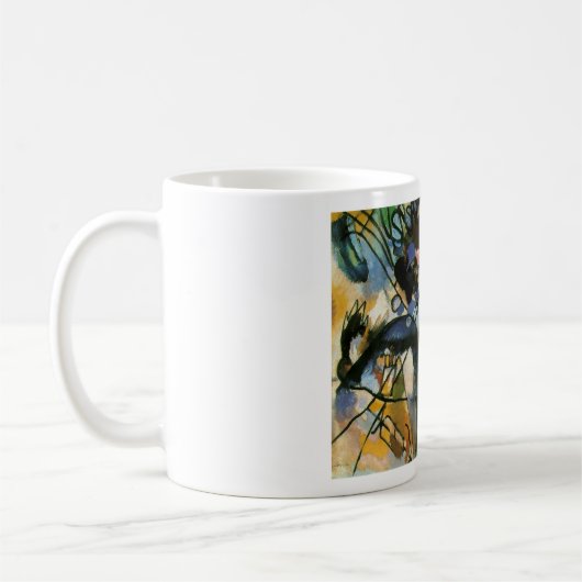 Kandinsky Black Spot Abstrakt Artwork Kaffeetasse (Links)
