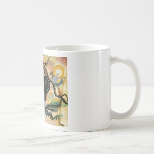 Kandinsky Black Spot Abstrakt Artwork Kaffeetasse (Rechts)