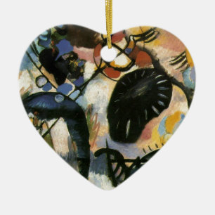 Kandinsky Black Spot Abstrakt Artwork Keramikornament