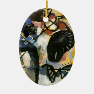 Kandinsky Black Spot Abstrakt Artwork Keramikornament