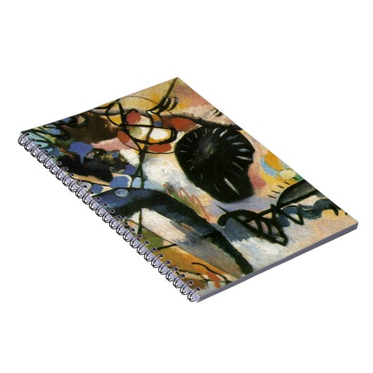 Kandinsky Black Spot Abstrakt Artwork Notizblock (Rechte Seite)