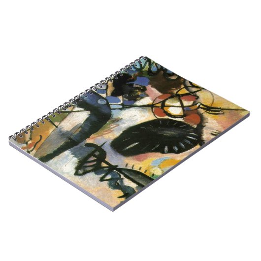 Kandinsky Black Spot Abstrakt Artwork Notizblock (Linke Seite)